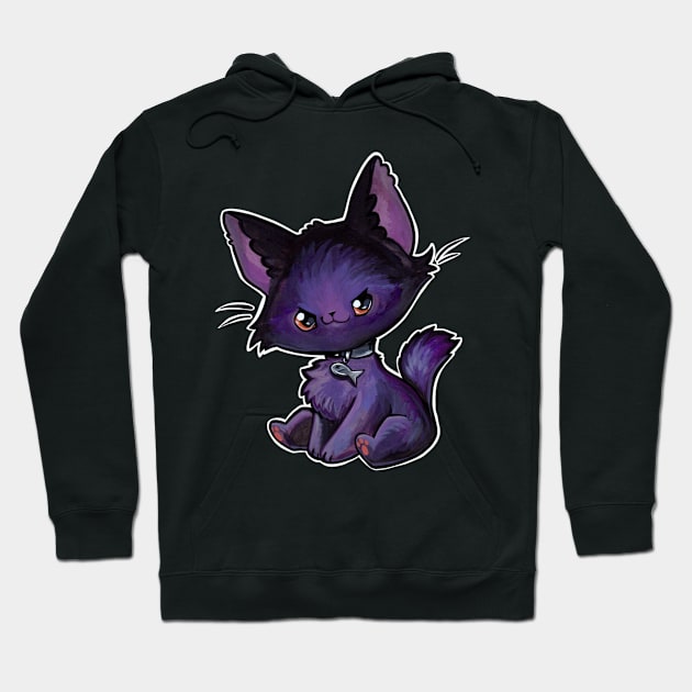 Black cat Hoodie by BiancaRomanStumpff